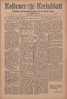 Kostener Kreisblatt: amtliches Veröffentlichungsblatt für den Kreis Kosten 1911.11.07 Jg.46 Nr133