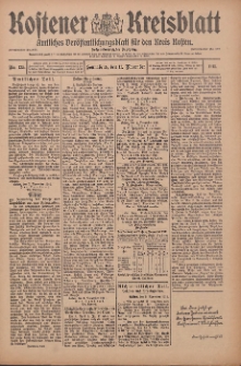 Kostener Kreisblatt: amtliches Ver&ouml;ffentlichungsblatt f&uuml;r den Kreis Kosten 1911.11.11 Jg.46 Nr135