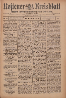 Kostener Kreisblatt: amtliches Ver&ouml;ffentlichungsblatt f&uuml;r den Kreis Kosten 1911.11.25 Jg.46 Nr141