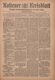 Kostener Kreisblatt: amtliches Ver&ouml;ffentlichungsblatt f&uuml;r den Kreis Kosten 1911.12.07 Jg.46 Nr146