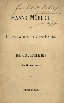 Hanns Müelich und Herzog Albrecht V. von Baiern