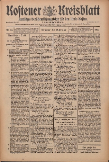 Kostener Kreisblatt: amtliches Ver&ouml;ffentlichungsblatt f&uuml;r den Kreis Kosten 1912.02.22 Jg.47 Nr23