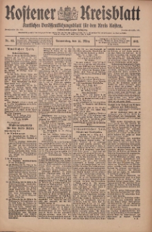Kostener Kreisblatt: amtliches Veröffentlichungsblatt für den Kreis Kosten 1912.03.14 Jg.47 Nr32