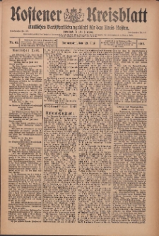 Kostener Kreisblatt: amtliches Veröffentlichungsblatt für den Kreis Kosten 1912.05.23 Jg.47 Nr62