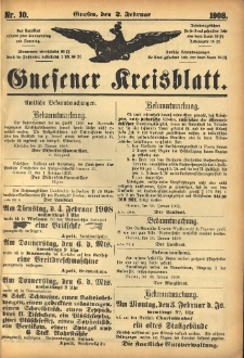 Gnesener Kreisblatt 1908.02.02 Nr10