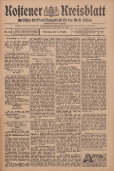 Kostener Kreisblatt: amtliches Veröffentlichungsblatt für den Kreis Kosten 1912.08.06 Jg.47 Nr94