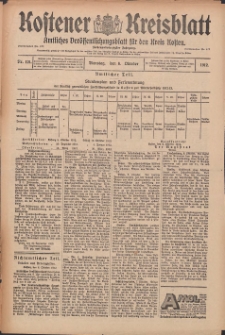 Kostener Kreisblatt: amtliches Veröffentlichungsblatt für den Kreis Kosten 1912.10.08 Jg.47 Nr121