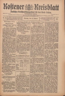 Kostener Kreisblatt: amtliches Veröffentlichungsblatt für den Kreis Kosten 1912.10.15 Jg.47 Nr124