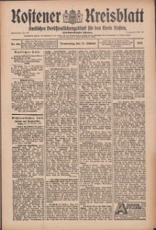 Kostener Kreisblatt: amtliches Veröffentlichungsblatt für den Kreis Kosten 1912.10.17 Jg.47 Nr125