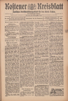 Kostener Kreisblatt: amtliches Veröffentlichungsblatt für den Kreis Kosten 1912.11.30 Jg.47 Nr144
