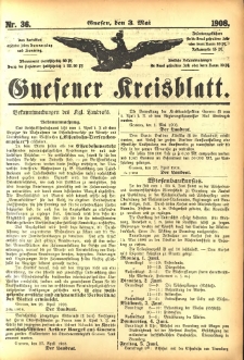 Gnesener Kreisblatt 1908.05.03 Nr36