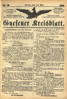 Gnesener Kreisblatt 1908.05.14 Nr39