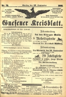 Gnesener Kreisblatt 1908.09.27 Nr78
