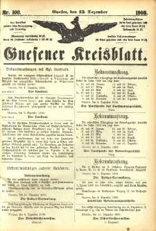 Gnesener Kreisblatt 1908.12.13 Nr100