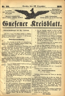 Gnesener Kreisblatt 1908.12.27 Nr104