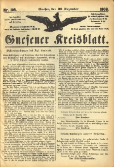 Gnesener Kreisblatt 1908.12.31 Nr105