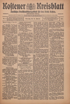 Kostener Kreisblatt: amtliches Veröffentlichungsblatt für den Kreis Kosten 1913.01.14 Jg.48 Nr6