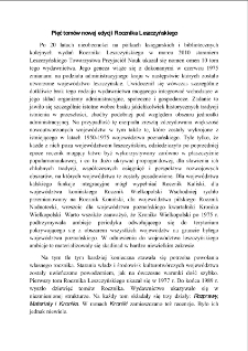 Pięć tom&oacute;w nowej edycji Rocznika Leszczyńskiego