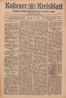 Kostener Kreisblatt: amtliches Veröffentlichungsblatt für den Kreis Kosten 1913.06.03 Jg.48 Nr66