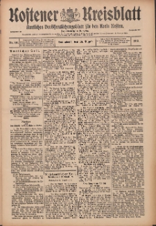 Kostener Kreisblatt: amtliches Ver&ouml;ffentlichungsblatt f&uuml;r den Kreis Kosten 1913.08.23 Jg.48 Nr101