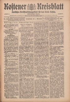 Kostener Kreisblatt: amtliches Veröffentlichungsblatt für den Kreis Kosten 1913.11.01 Jg.48 Nr131
