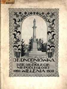 Jednodniówka na dziesięciolecie niepodległości Wielenia: 1920-1930