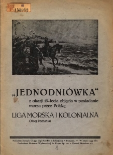 "Jednodniówka" z okazji 13-lecia objęcia w posiadanie morza przez Polskę