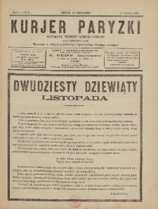 Kurjer Paryzki: dwutygodnik polityczny-literacki-społeczny: organ patrjotyczny polski 1881.12.01 R.1 Nr6