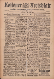 Kostener Kreisblatt: amtliches Veröffentlichungsblatt für den Kreis Kosten 1914.03.03 Jg.49 Nr27