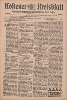 Kostener Kreisblatt: amtliches Veröffentlichungsblatt für den Kreis Kosten 1914.03.26 Jg.49 Nr37