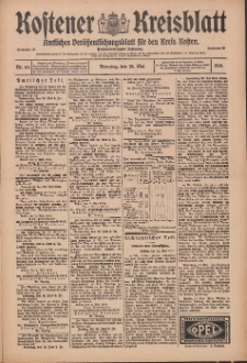 Kostener Kreisblatt: amtliches Ver&ouml;ffentlichungsblatt f&uuml;r den Kreis Kosten 1914.05.12 Jg.49 Nr57