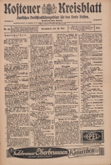 Kostener Kreisblatt: amtliches Veröffentlichungsblatt für den Kreis Kosten 1914.05.30 Jg.49 Nr65