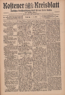Kostener Kreisblatt: amtliches Veröffentlichungsblatt für den Kreis Kosten 1914.07.14 Jg.49 Nr84