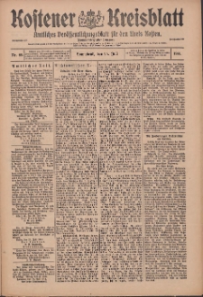 Kostener Kreisblatt: amtliches Ver&ouml;ffentlichungsblatt f&uuml;r den Kreis Kosten 1914.07.25 Jg.49 Nr89