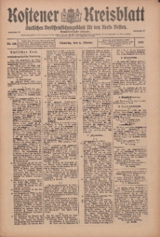 Kostener Kreisblatt: amtliches Veröffentlichungsblatt für den Kreis Kosten 1914.10.06 Jg.49 Nr120