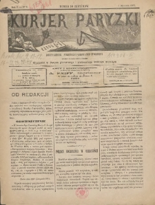 Kurjer Paryzki: dwutygodnik polityczny-literacki-społeczny: organ patrjotyczny polski 1882.01.01 R.2 Nr8