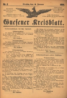 Gnesener Kreisblatt 1910.01.06 Nr2