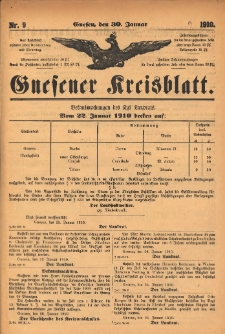 Gnesener Kreisblatt 1910.01.30 Nr9