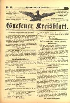 Gnesener Kreisblatt 1910.02.13 Nr13