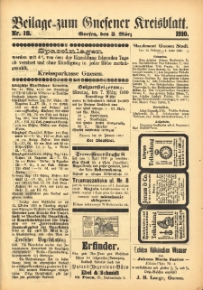 Beilage zum Gnesener Kreisblatt 1910.03.03