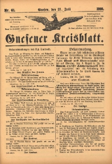Gnesener Kreisblatt 1910.07.31 Nr61
