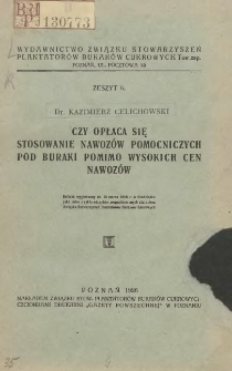 Czy opłaca się stosowanie nawozów pomocniczych pod buraki pomimo wysokich cen nawozów