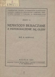 Zasadnicze momenty uprawy buraka cukrowego: referat wygłoszony dnia 18 marca 1926 r. w Grudziądzu,jako jeden z cyklu odczytów zorganizowanych staraniem Związku Stowarzyszeń Plantatorów Buraków Cukrowych
