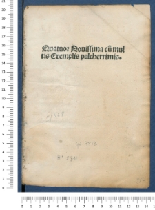 Cordiale quattuor novissimorum. - Exempla