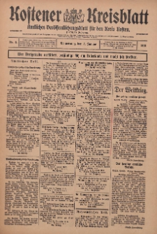 Kostener Kreisblatt: amtliches Ver&ouml;ffentlichungsblatt f&uuml;r den Kreis Kosten 1915.01.07 Jg.50 Nr3