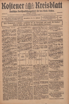 Kostener Kreisblatt: amtliches Veröffentlichungsblatt für den Kreis Kosten 1915.02.13 Jg.50 Nr19