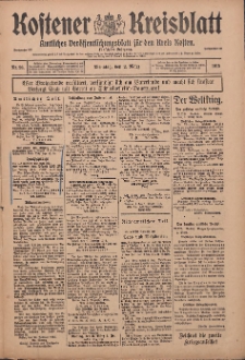 Kostener Kreisblatt: amtliches Veröffentlichungsblatt für den Kreis Kosten 1915.03.02 Jg.50 Nr26