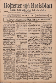Kostener Kreisblatt: amtliches Veröffentlichungsblatt für den Kreis Kosten 1915.03.06 Jg.50 Nr28