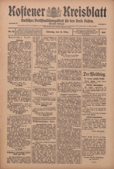 Kostener Kreisblatt: amtliches Veröffentlichungsblatt für den Kreis Kosten 1915.03.16 Jg.50 Nr32