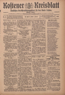 Kostener Kreisblatt: amtliches Ver&ouml;ffentlichungsblatt f&uuml;r den Kreis Kosten 1915.06.05 Jg.50 Nr67